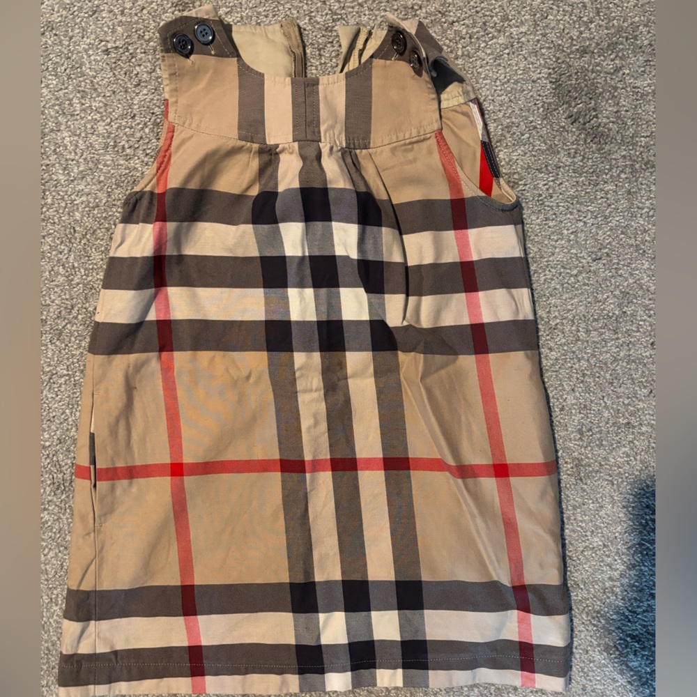Burberry Kids Casual Dress - Tan, Red, Black